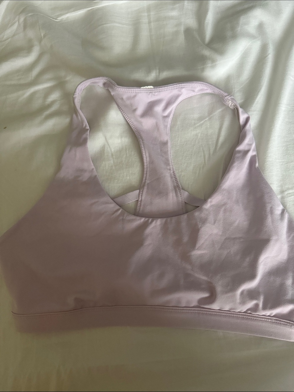 Fabletics Soft Lavender Racerback Sports Bra